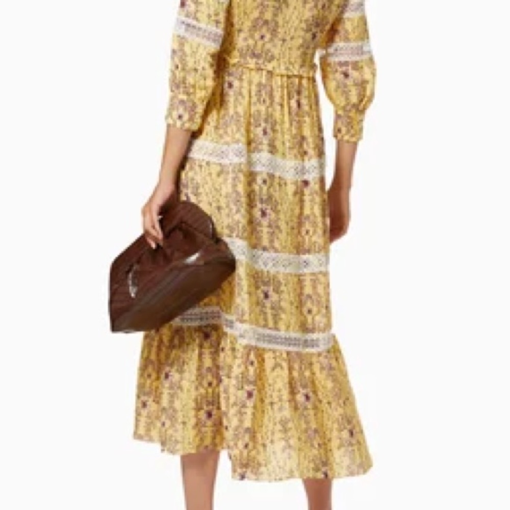 Sandro floral maxi dress with lace trim - Picture 12 of 12